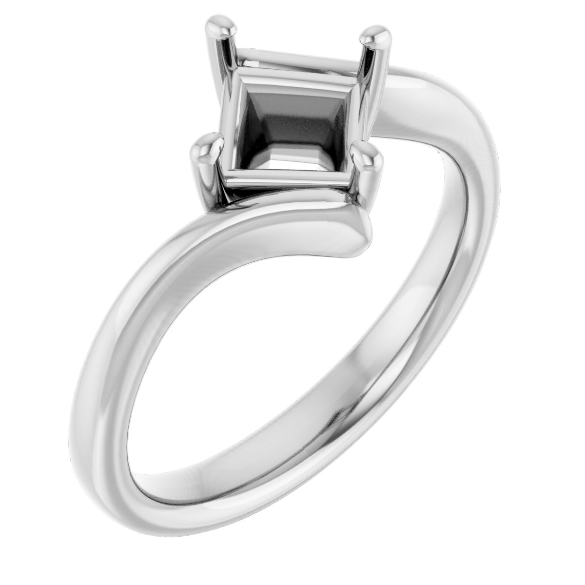 Solitaire Bypass Engagement Ring