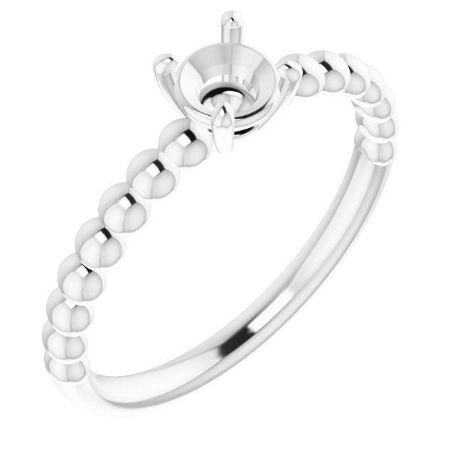 Beaded Solitaire Ring
