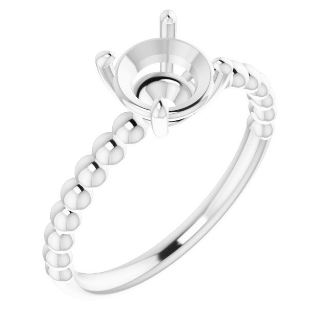 Beaded Solitaire Ring
