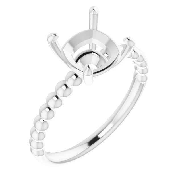 Beaded Solitaire Ring