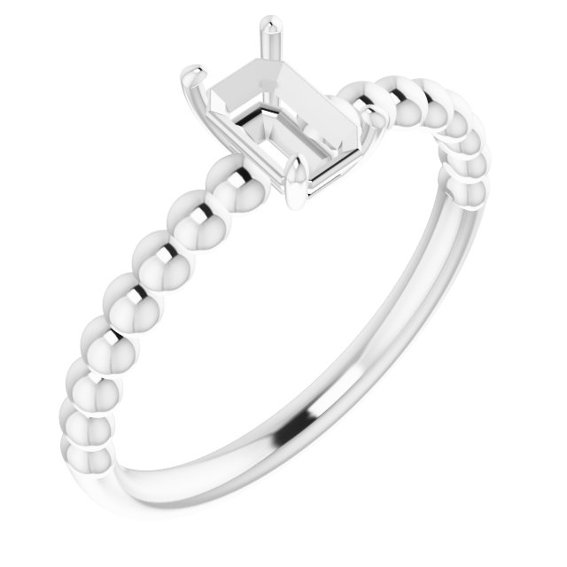 Beaded Solitaire Ring