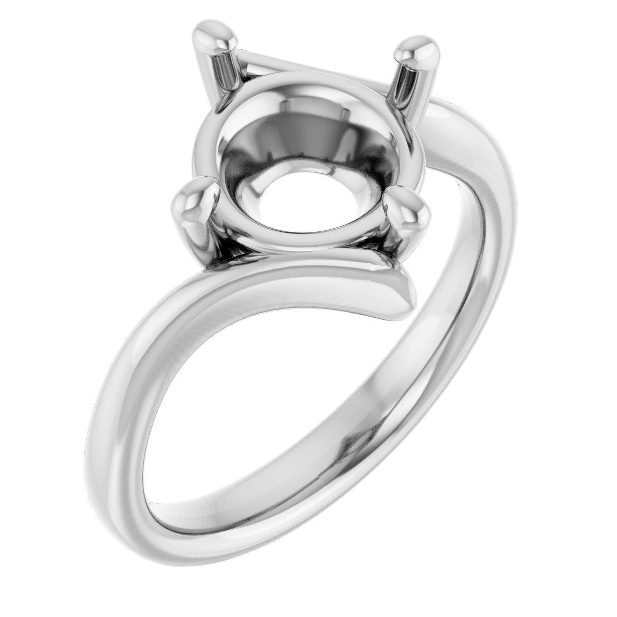 Solitaire Bypass Engagement Ring