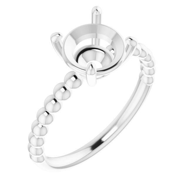Beaded Solitaire Ring