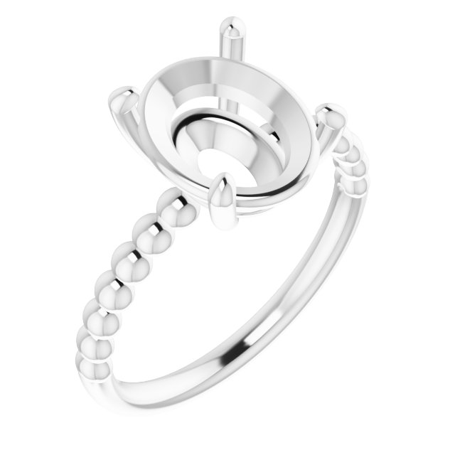 Beaded Solitaire Ring