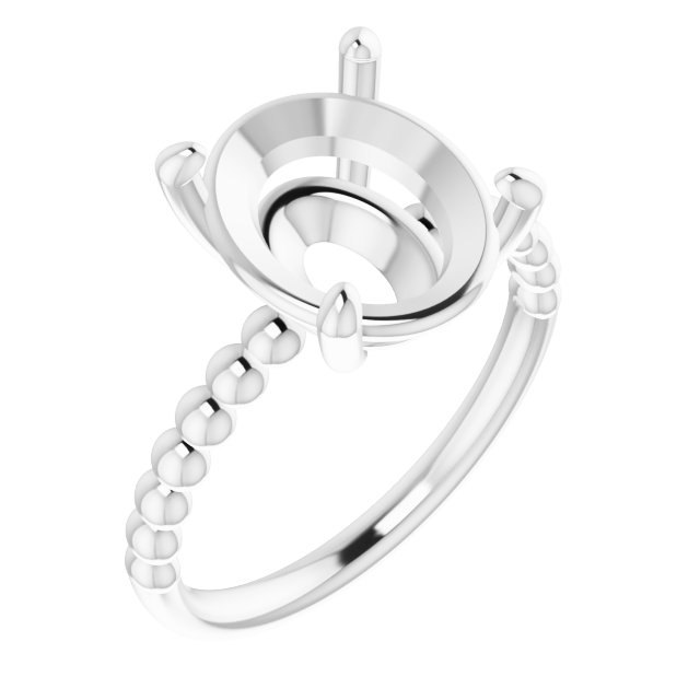 Beaded Solitaire Ring