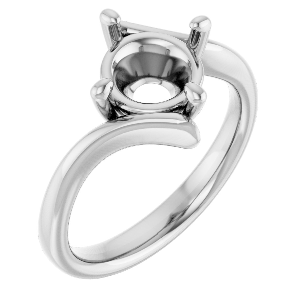 Solitaire Bypass Engagement Ring