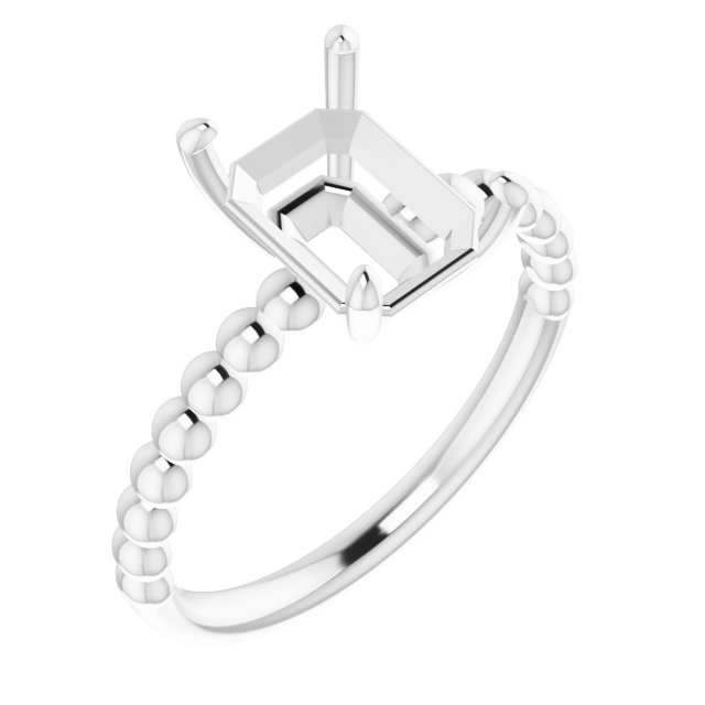Beaded Solitaire Ring