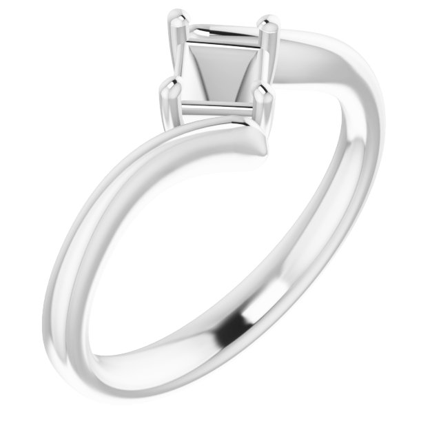 Solitaire Bypass Engagement Ring