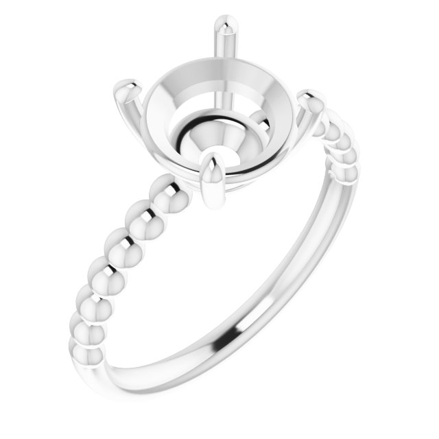 Beaded Solitaire Ring