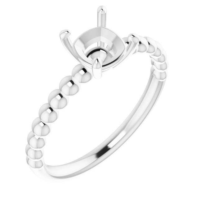 Beaded Solitaire Ring