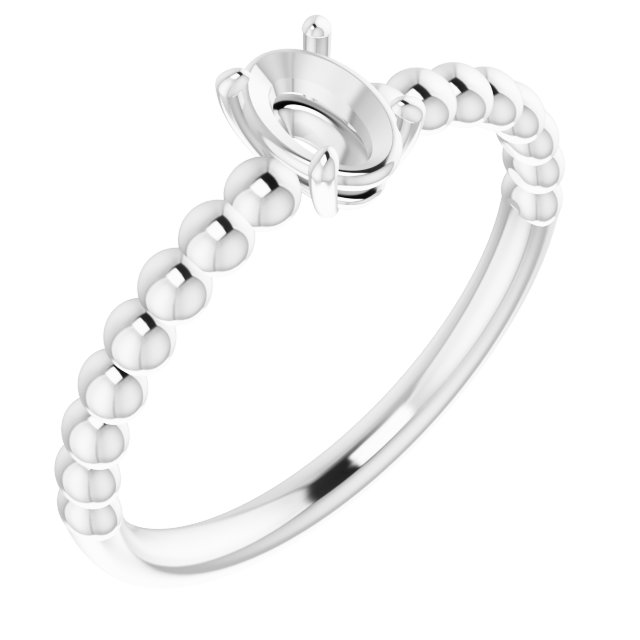 Beaded Solitaire Ring
