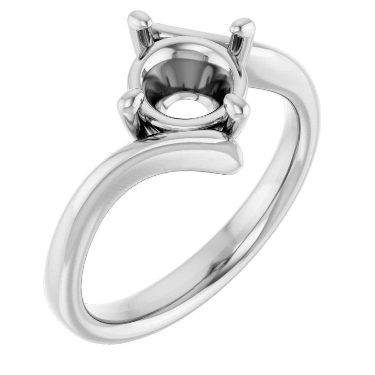Solitaire Bypass Engagement Ring