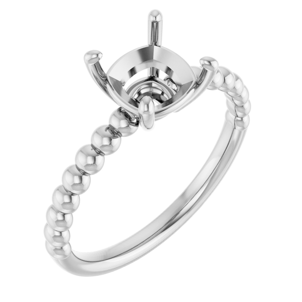 Beaded Solitaire Ring