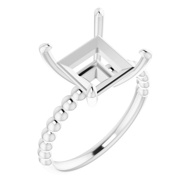 Beaded Solitaire Ring