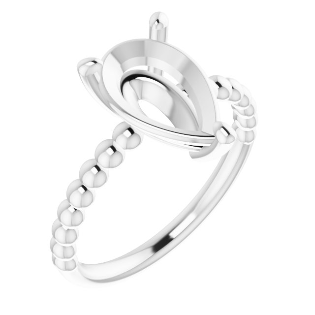 Beaded Solitaire Ring