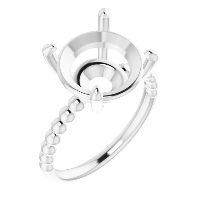 Beaded Solitaire Ring