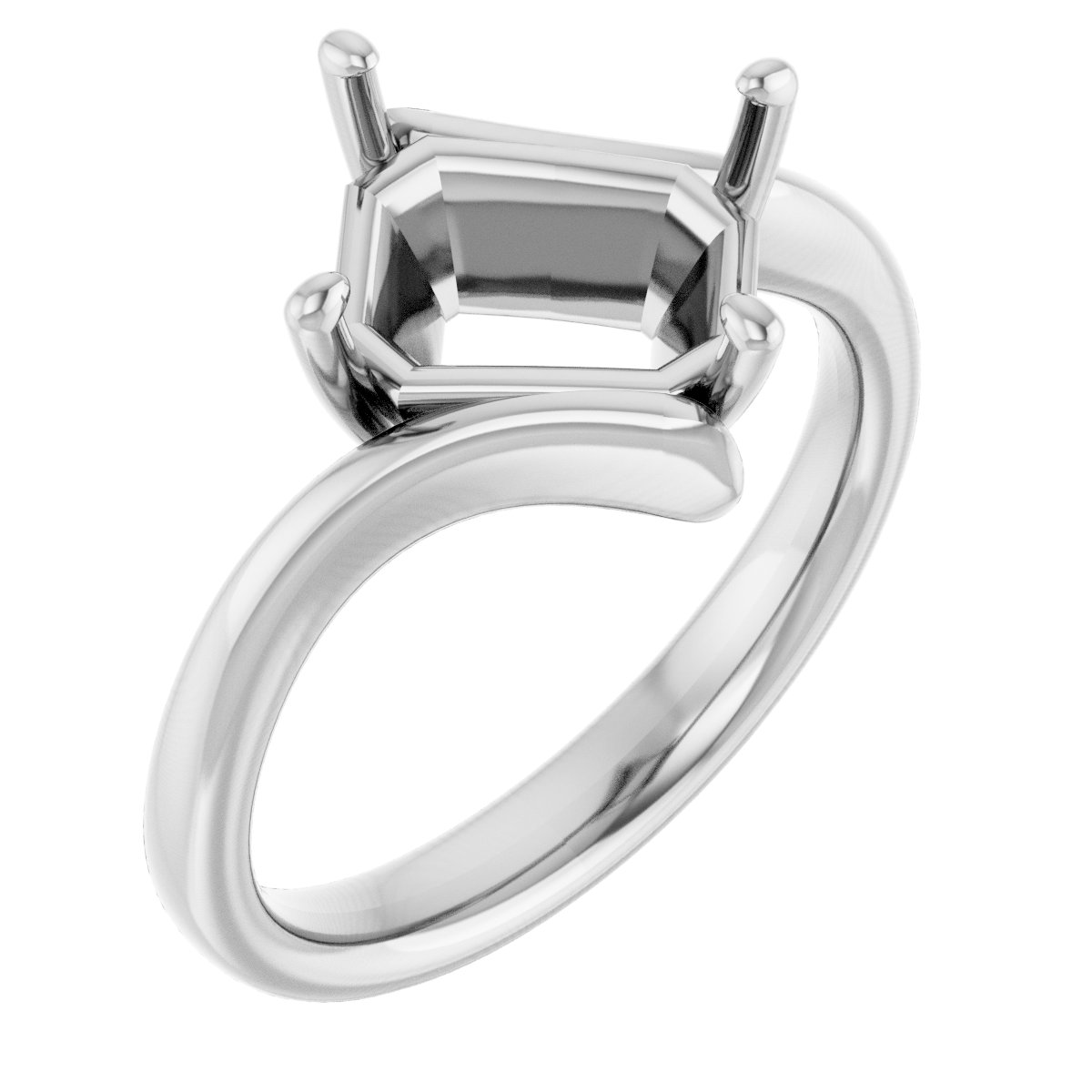 Solitaire Bypass Engagement Ring