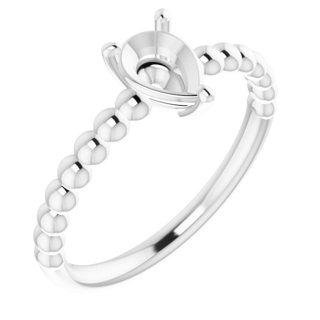 Beaded Solitaire Ring