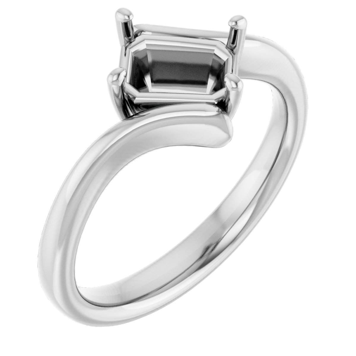 Solitaire Bypass Engagement Ring