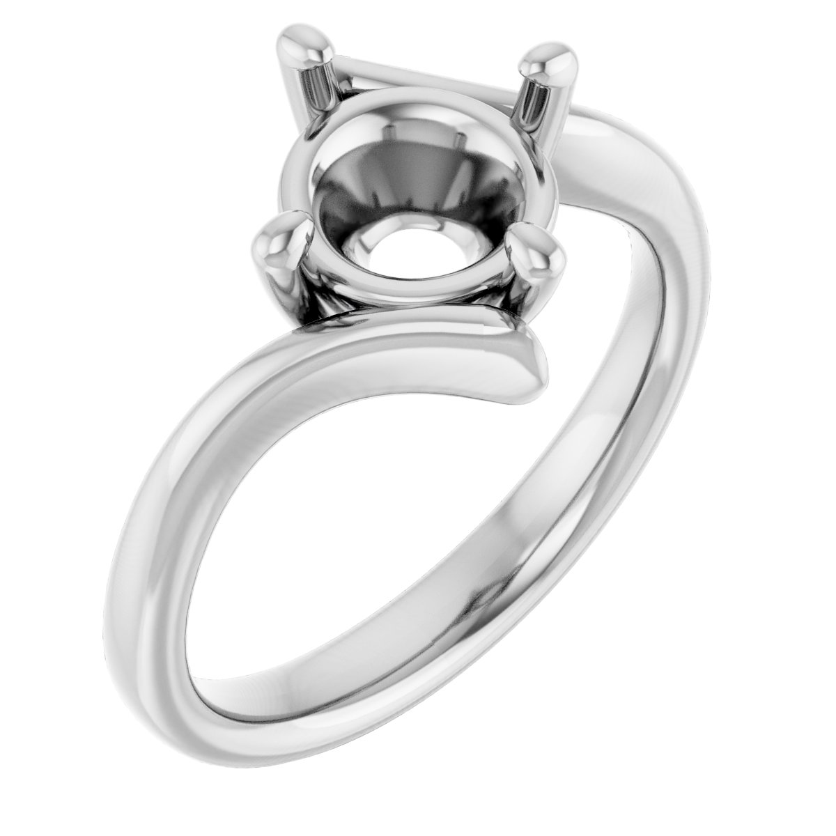 Solitaire Bypass Engagement Ring