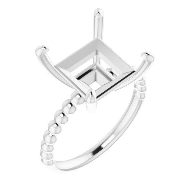Beaded Solitaire Ring