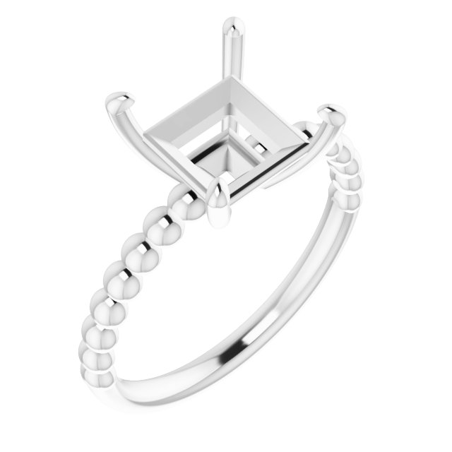 Beaded Solitaire Ring