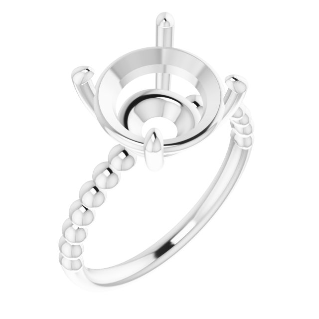 Beaded Solitaire Ring