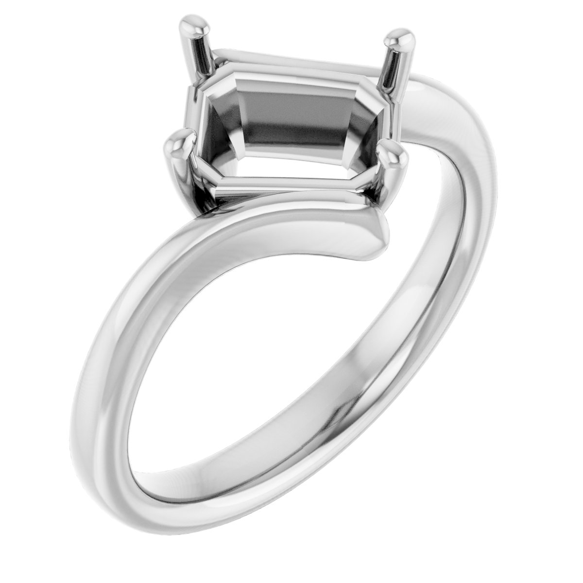 Solitaire Bypass Engagement Ring