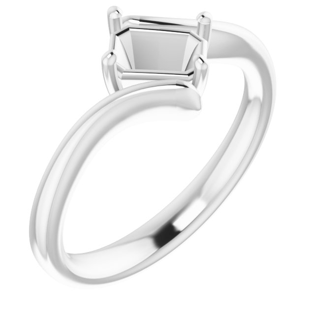 Solitaire Bypass Engagement Ring