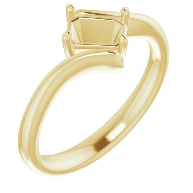 Solitaire Bypass Engagement Ring