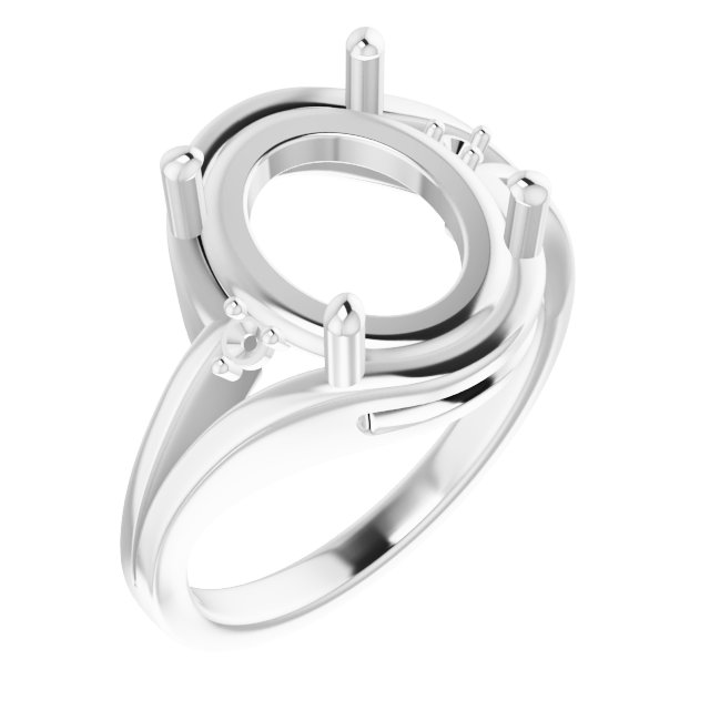 Accented Split Shank Ring