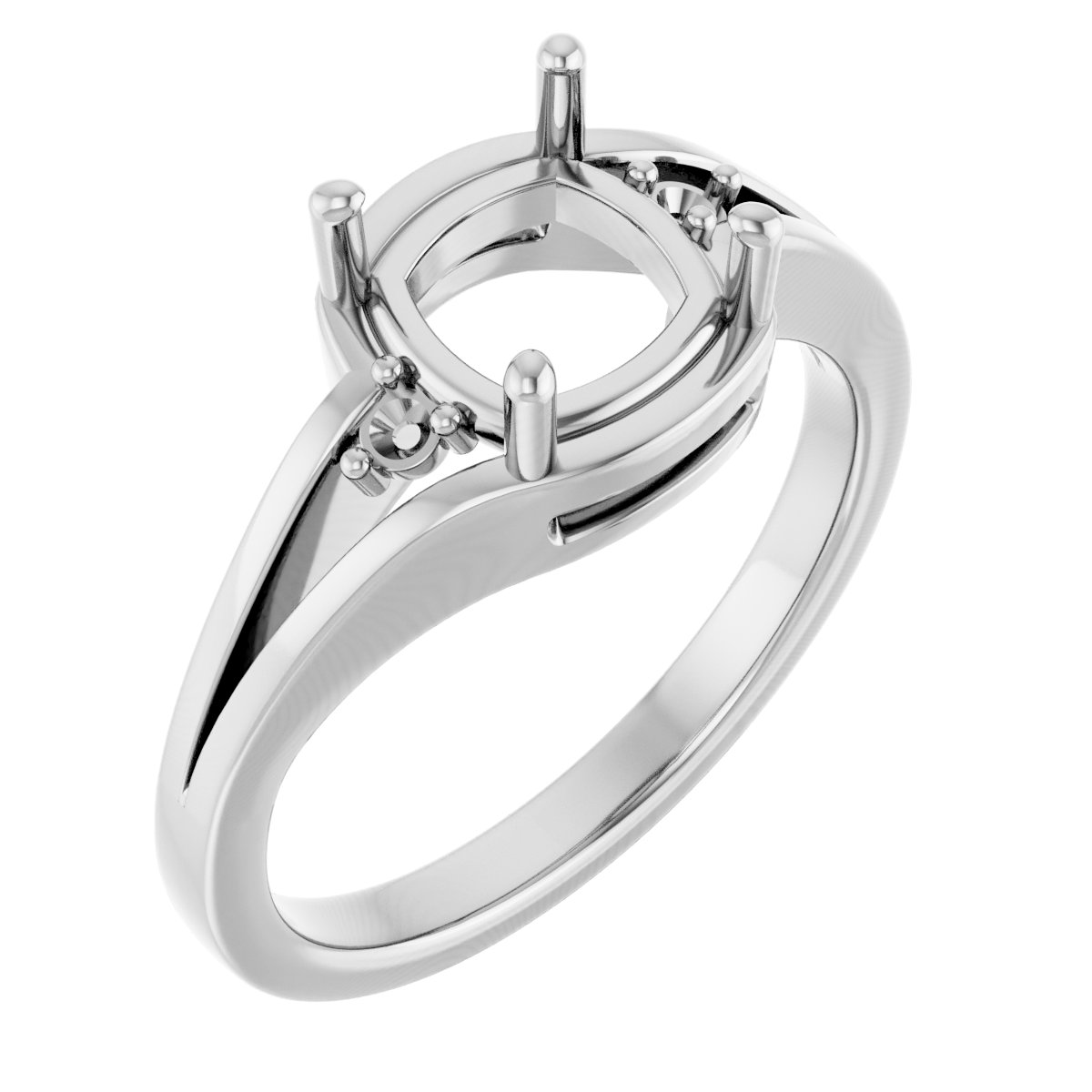 Accented Split Shank Ring