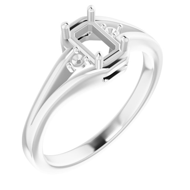 Accented Split Shank Ring