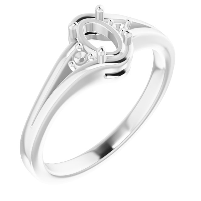 Accented Split Shank Ring