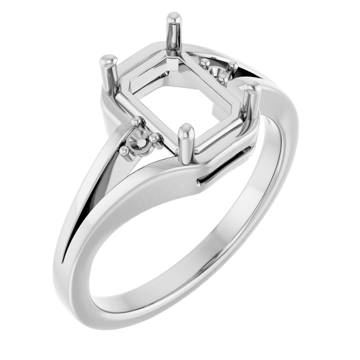 Accented Split Shank Ring