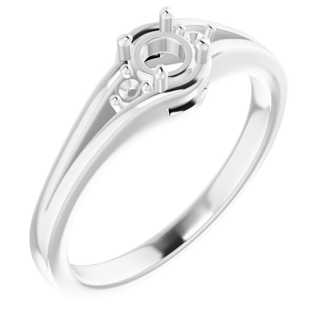 Accented Split Shank Ring