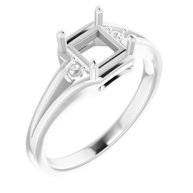 Accented Split Shank Ring