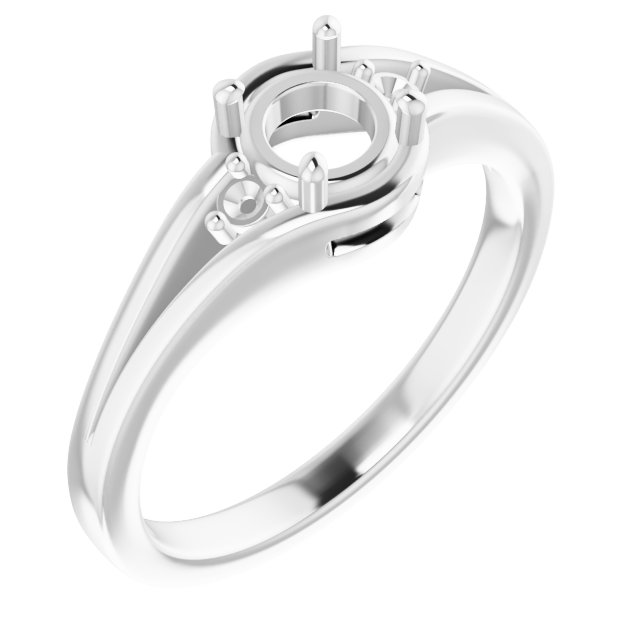 Accented Split Shank Ring