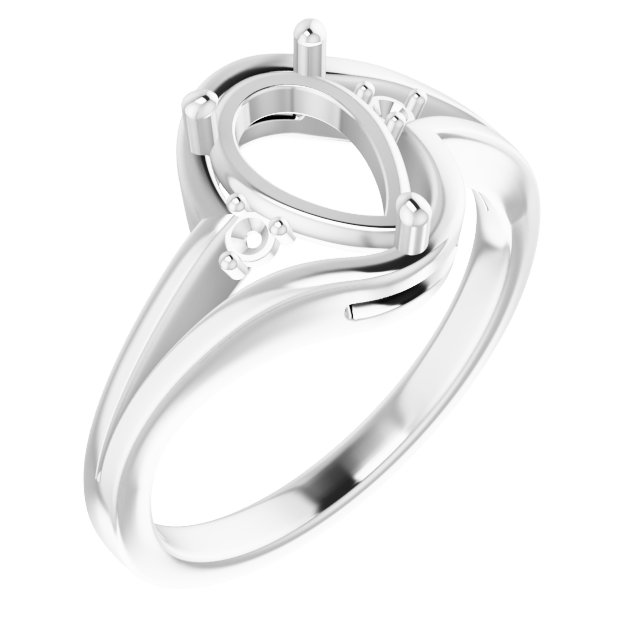 Accented Split Shank Ring