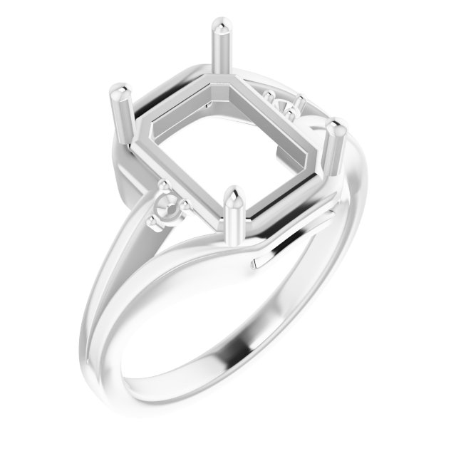 Accented Split Shank Ring