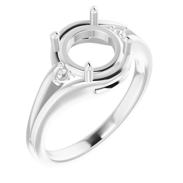 Accented Split Shank Ring