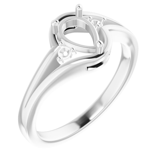 Accented Split Shank Ring