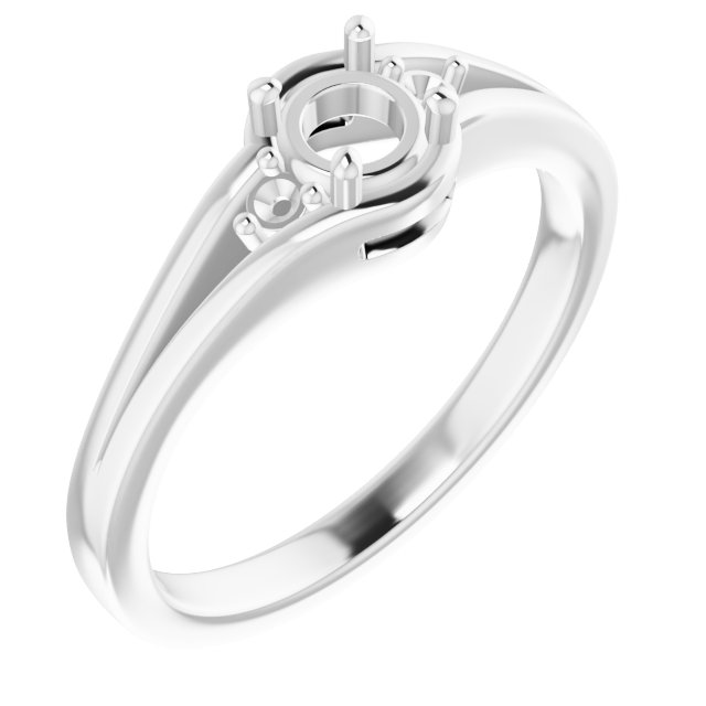 Accented Split Shank Ring