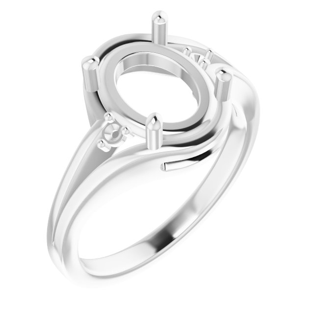 Accented Split Shank Ring