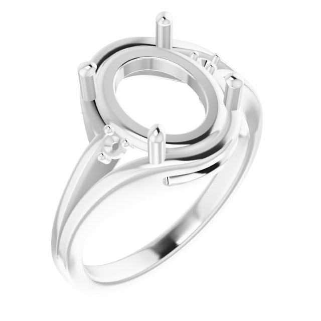 Accented Split Shank Ring