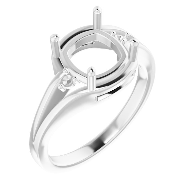 Accented Split Shank Ring