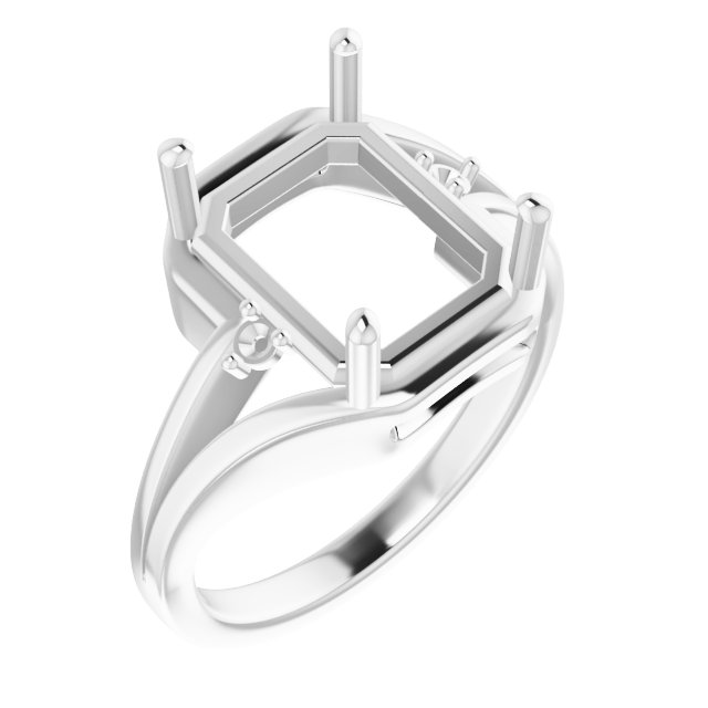 Accented Split Shank Ring