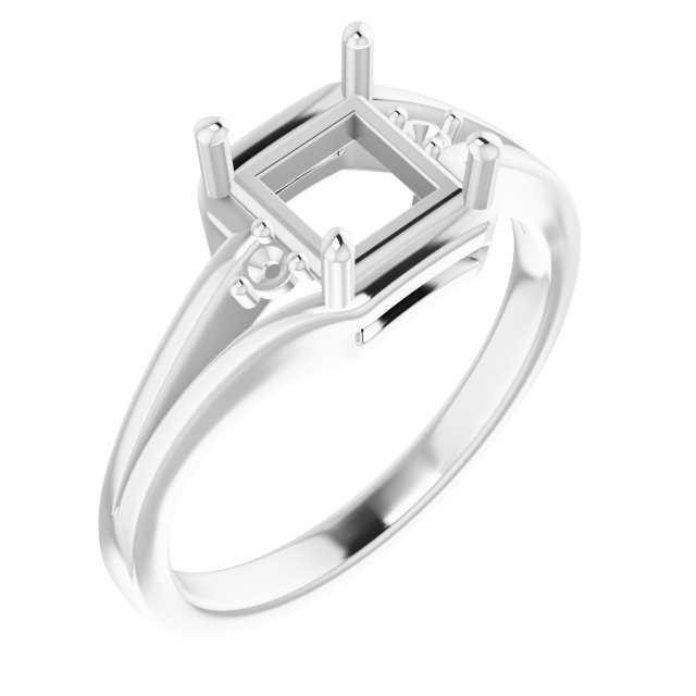 Accented Split Shank Ring