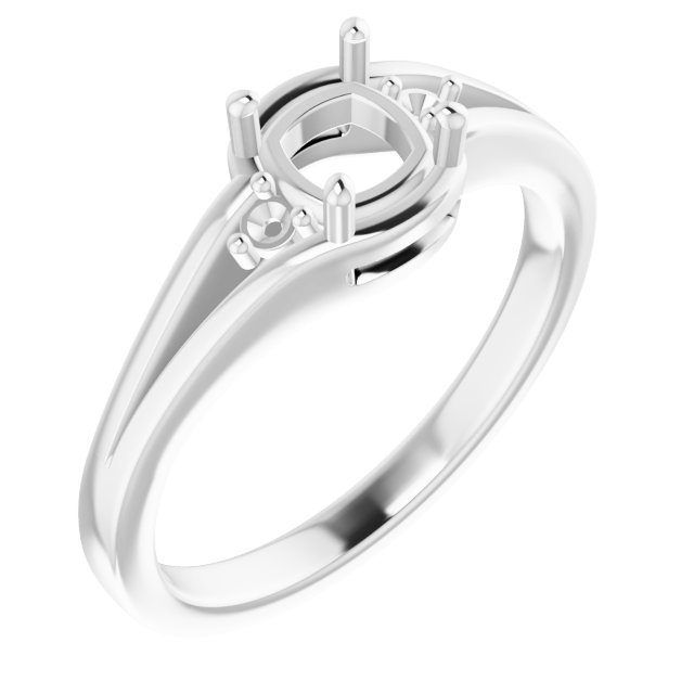 Accented Split Shank Ring