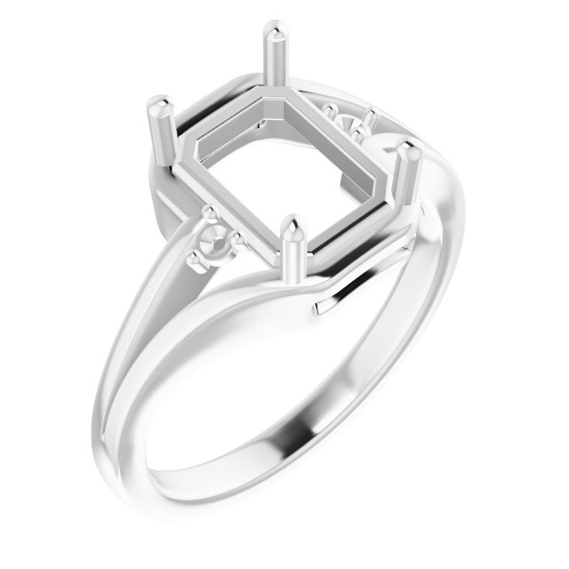 Accented Split Shank Ring